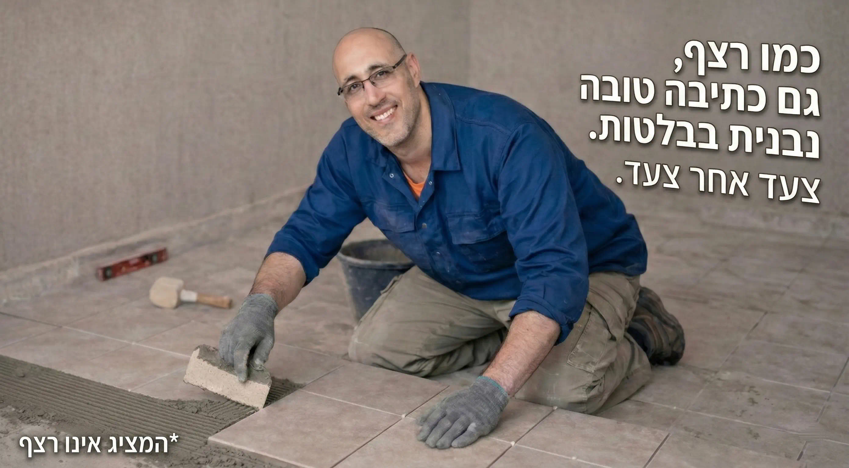 עומר טייכר מניח בלטות. כמו רצף, גם כתיבה טובה נבנית בבלטות, צעד אחר צעד.