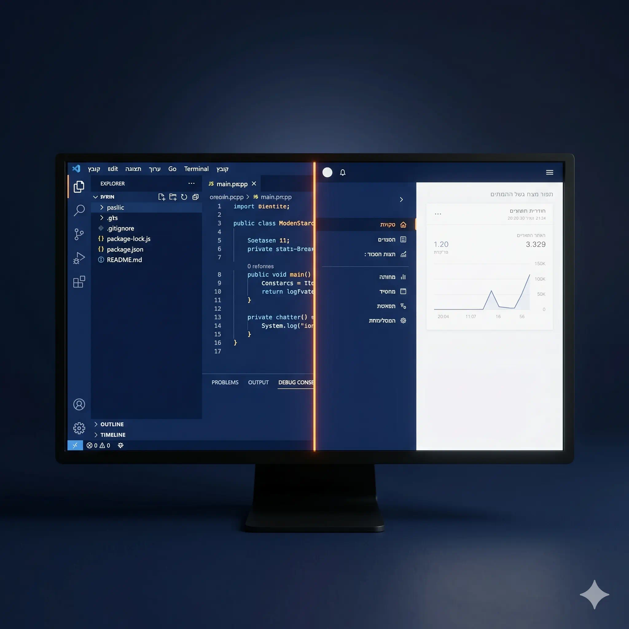 מסך Windows 11 מחולק בצורה מסודרת לחלונות -לפני ואחרי